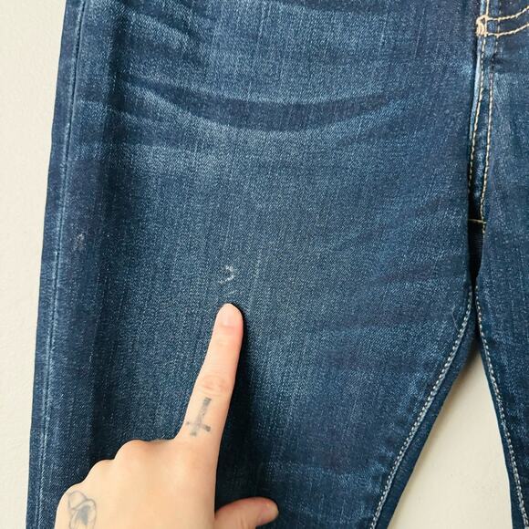 Bridge By Gly Distressed curvy High Rise Ankle dark wash Skinny Jeans woman’s 26 - Picture 7 of 11